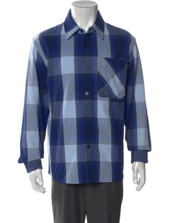A.P.C. Plaid Print Long Sleeve Shirt