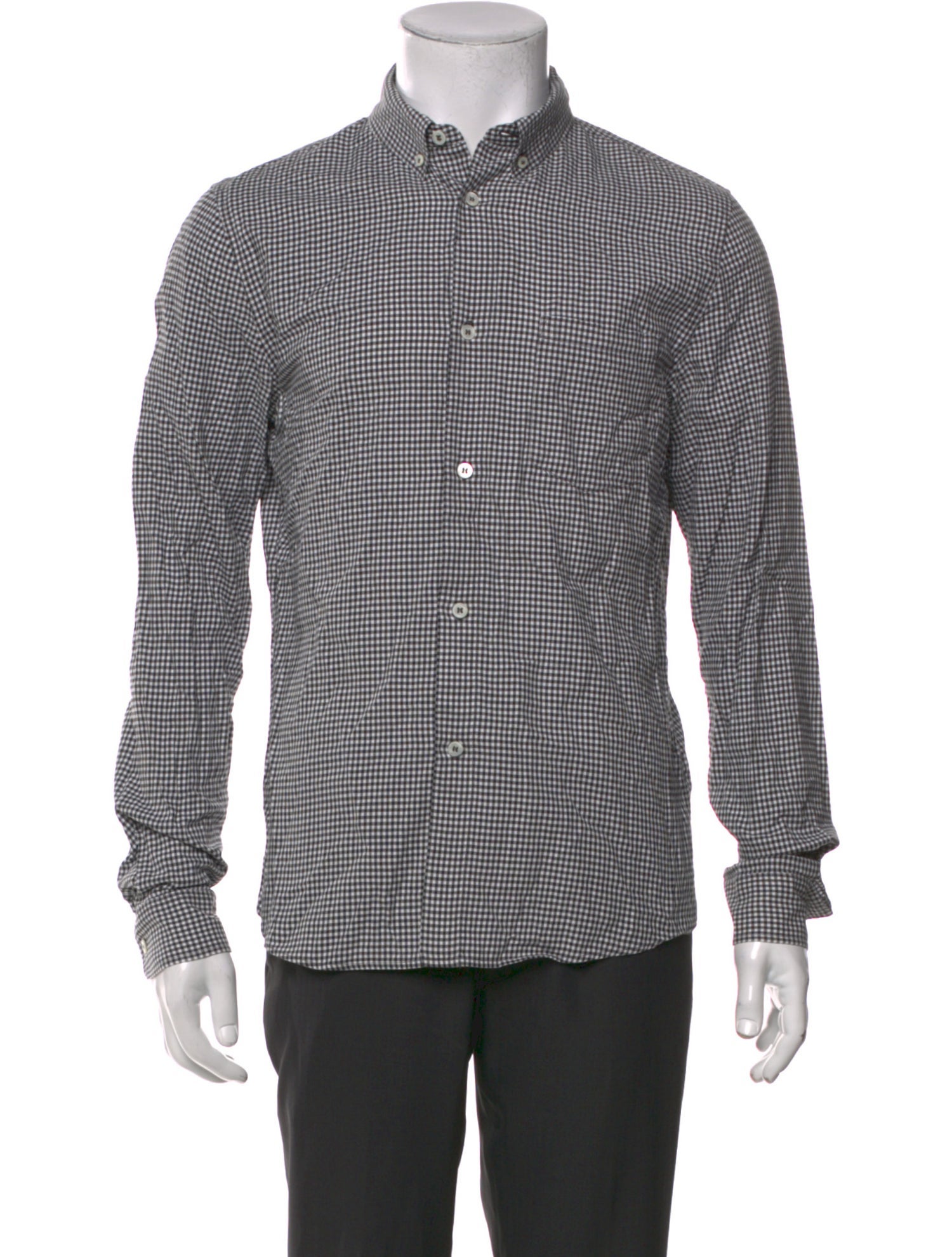 A.P.C. Plaid Print Long Sleeve Dress Shirt