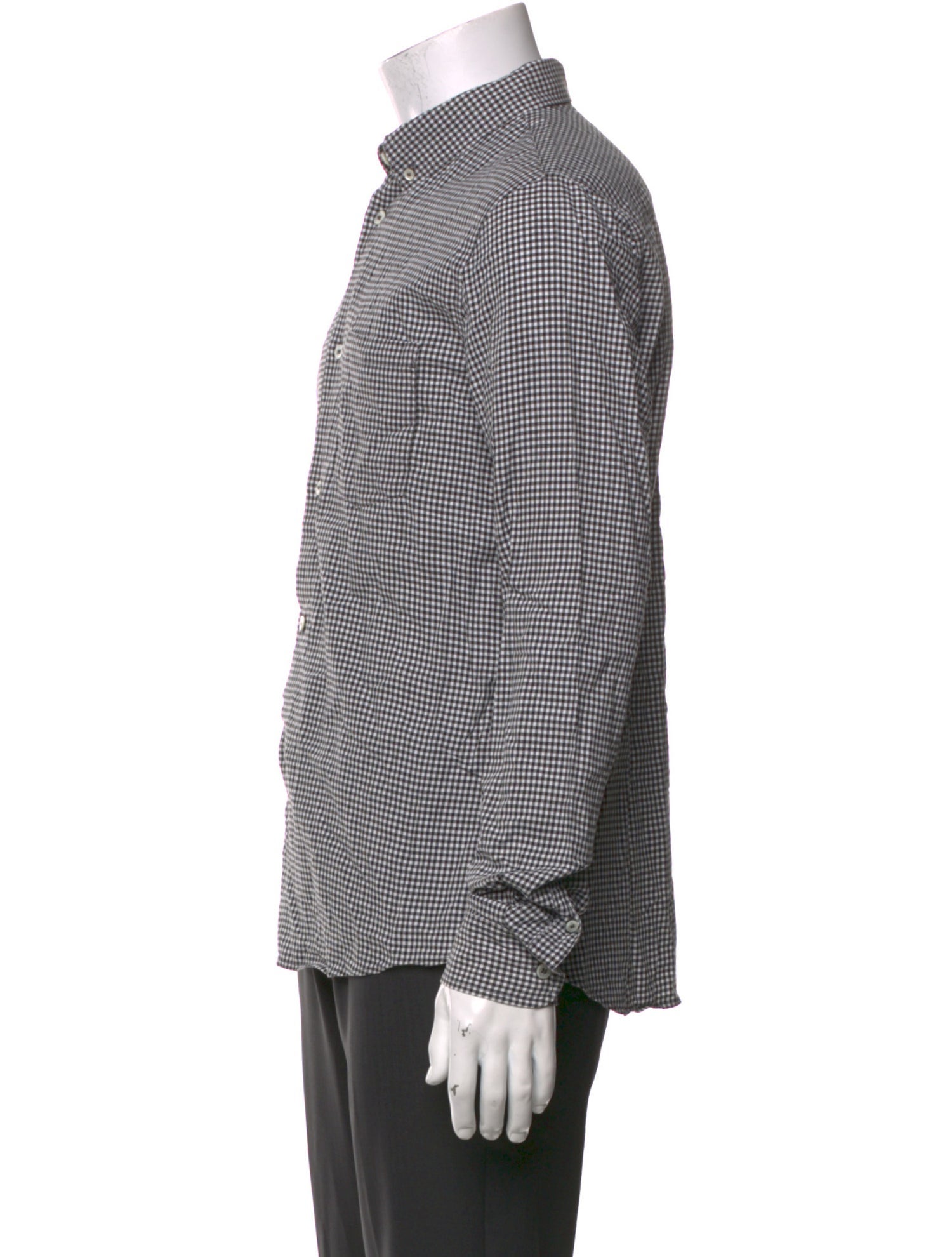 A.P.C. Plaid Print Long Sleeve Dress Shirt