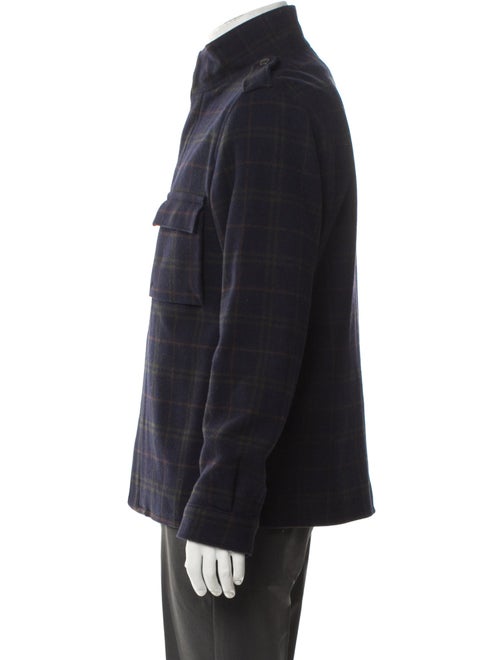 A.P.C. Wool Plaid Print Utility Jacket