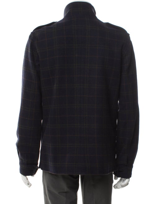 A.P.C. Wool Plaid Print Utility Jacket