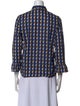 A.P.C. Printed Three-Quarter Sleeve Button-Up Top