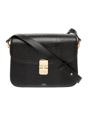A.P.C. Embossed Leather Shoulder Bag