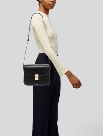 A.P.C. Embossed Leather Shoulder Bag