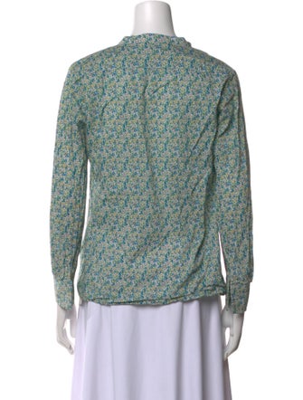 A.P.C. Floral Print Crew Neck Blouse