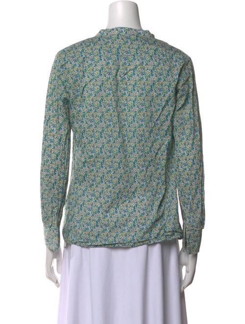 A.P.C. Floral Print Crew Neck Blouse