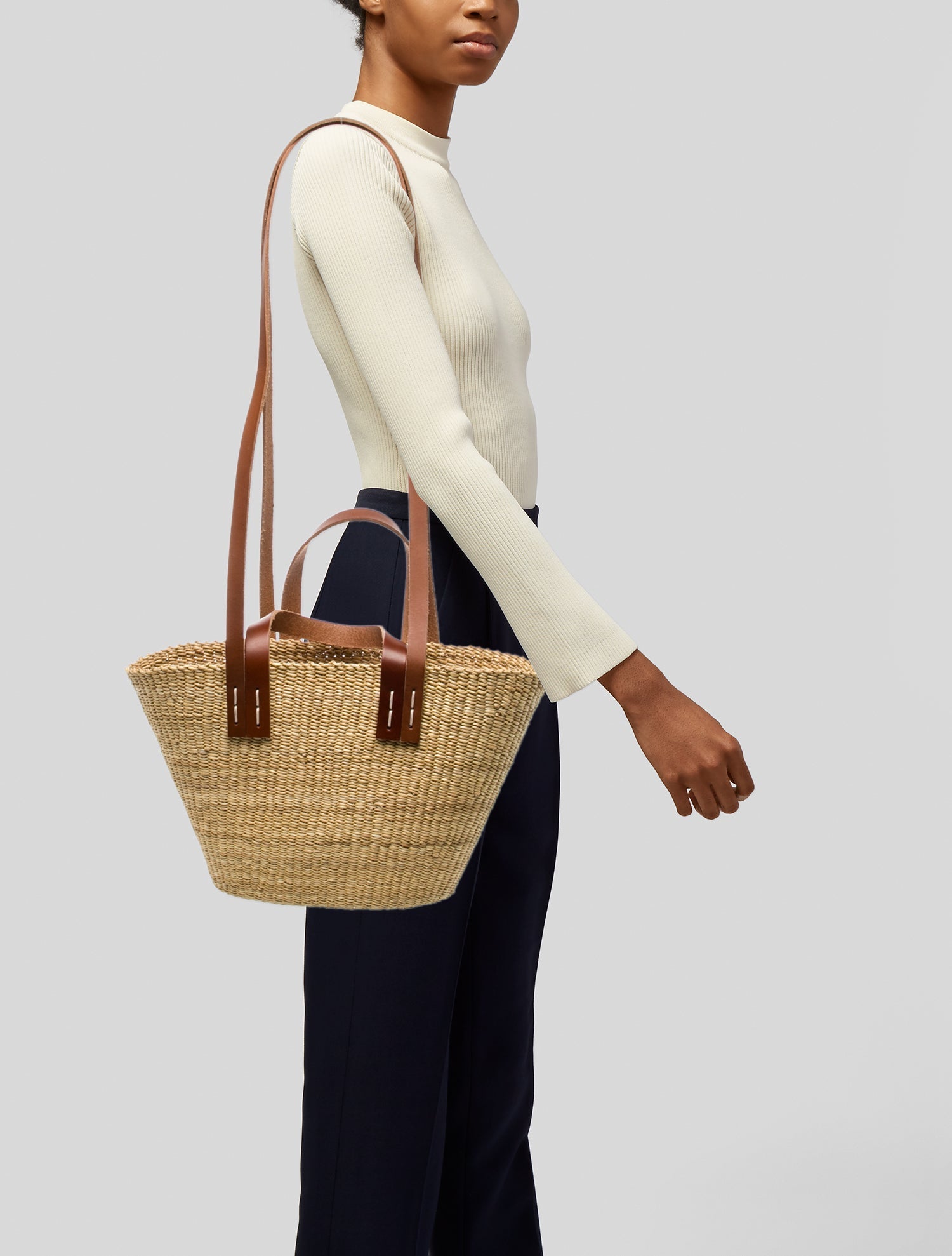A.P.C. Raffia Top Handle Bag