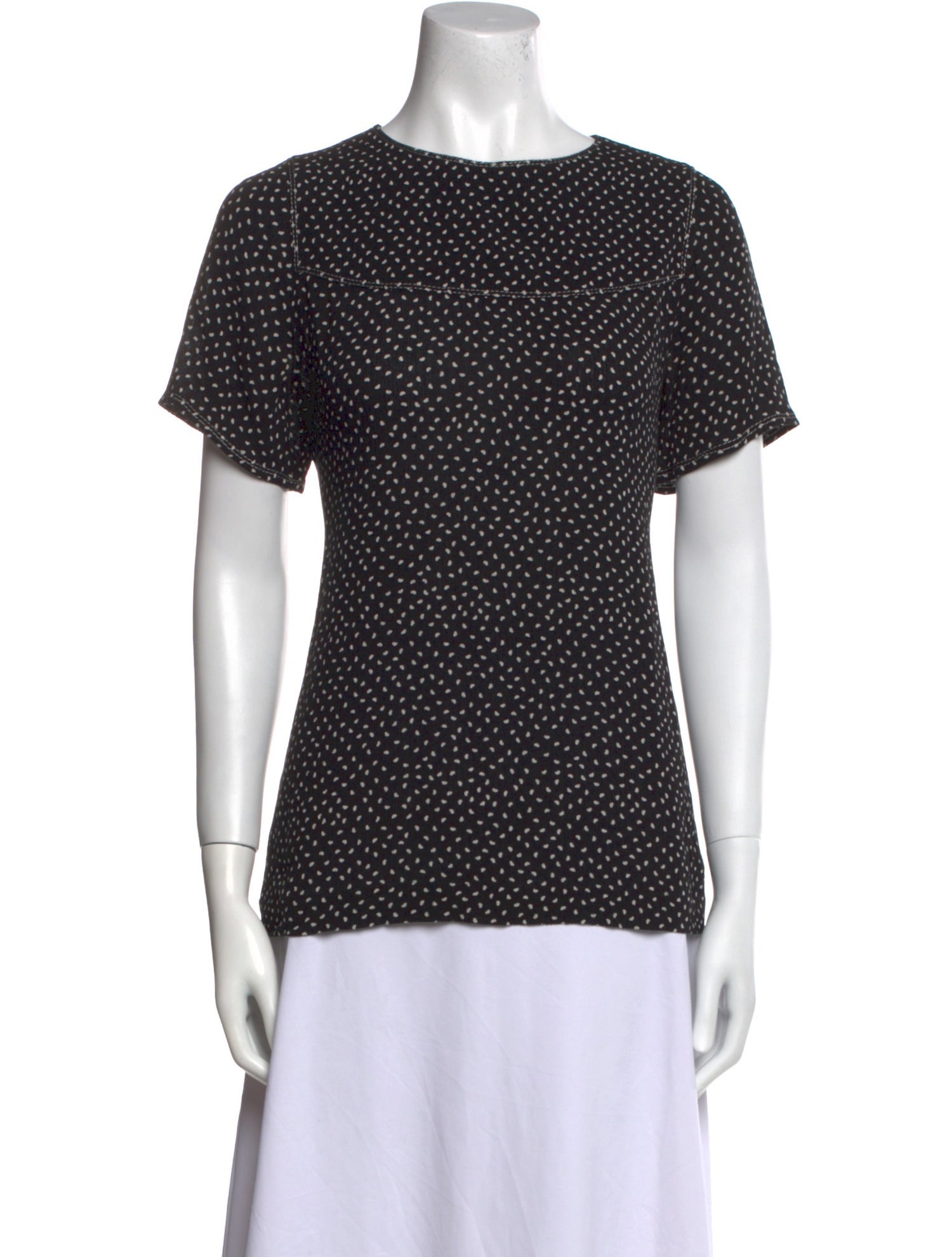 A.P.C. Polka Dot Print Crew Neck T-Shirt