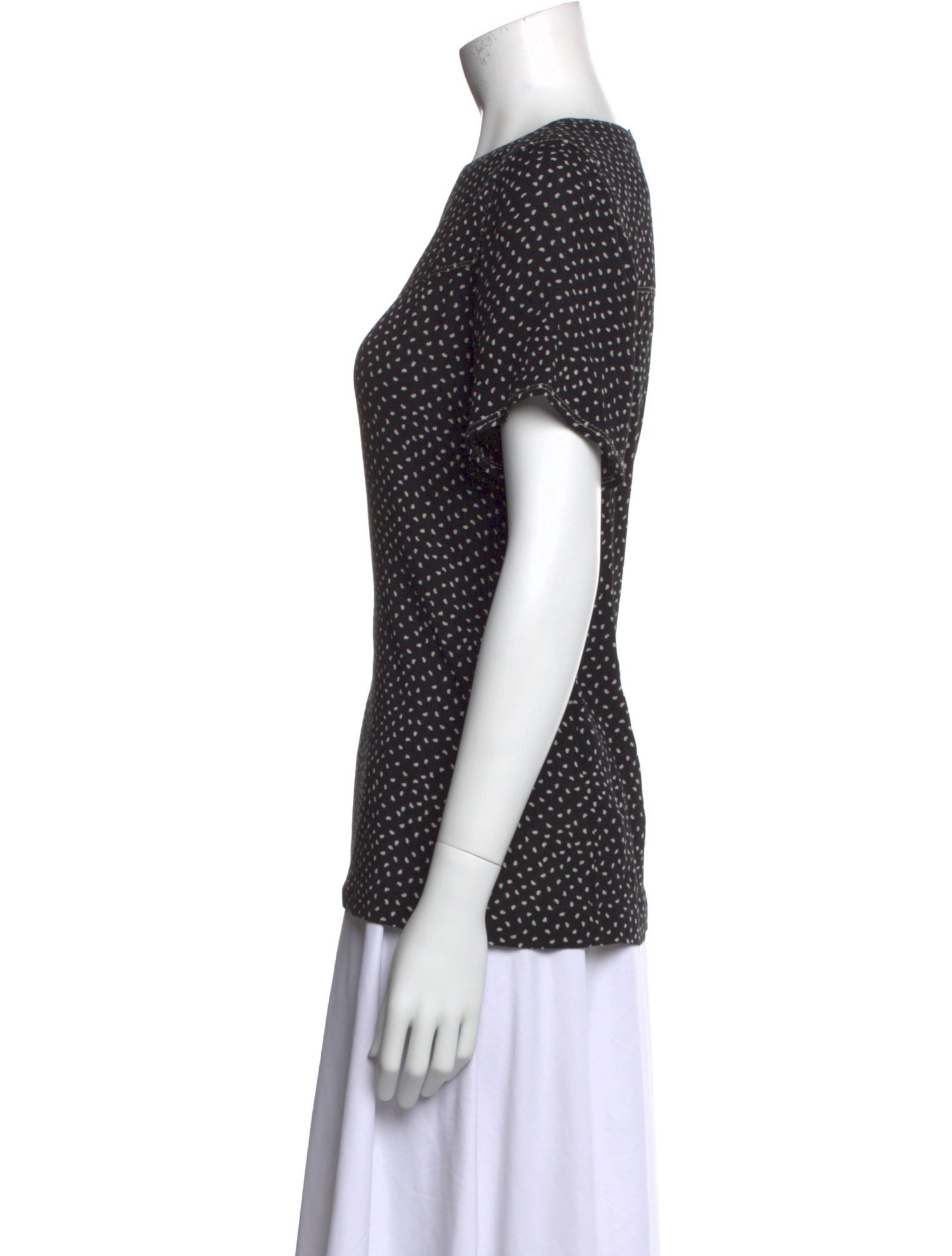 A.P.C. Polka Dot Print Crew Neck T-Shirt