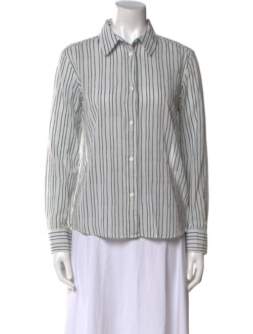 A.P.C. Striped Long Sleeve Button-Up Top