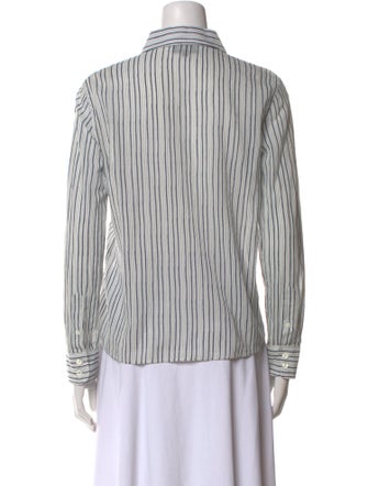 A.P.C. Striped Long Sleeve Button-Up Top