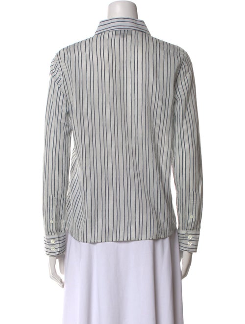 A.P.C. Striped Long Sleeve Button-Up Top