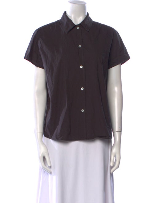 A.P.C. Short Sleeve Button-Up Top