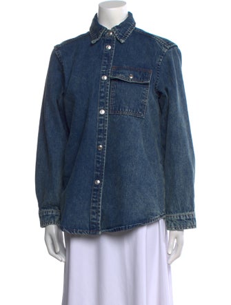 A.P.C. Long Sleeve Button-Up Top