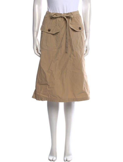 A.P.C. Pleated Accents Knee-Length Skirt