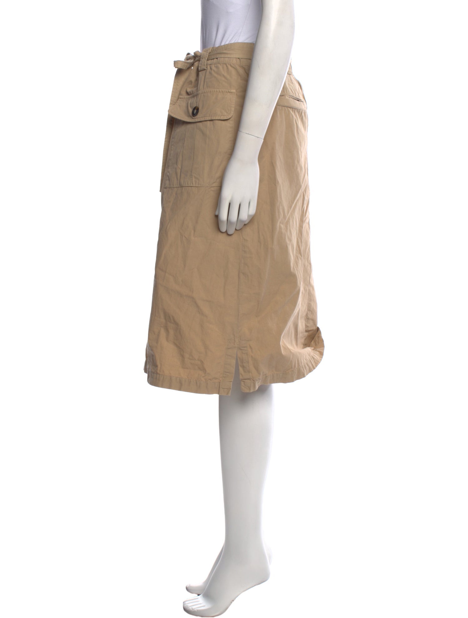 A.P.C. Pleated Accents Knee-Length Skirt