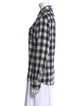 A.P.C. Plaid Print Long Sleeve Button-Up Top