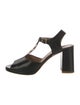 A.P.C. Leather T-Strap Sandals