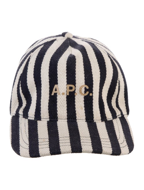 A.P.C. Striped Canvas Baseball Cap
