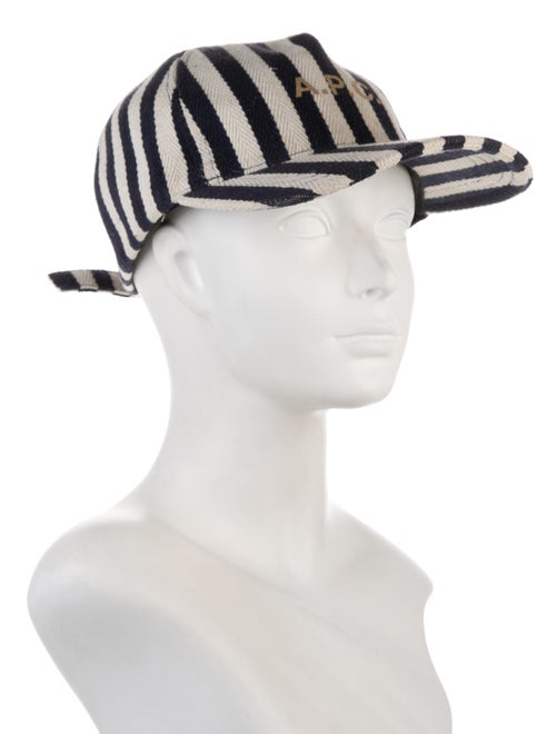 A.P.C. Striped Canvas Baseball Cap