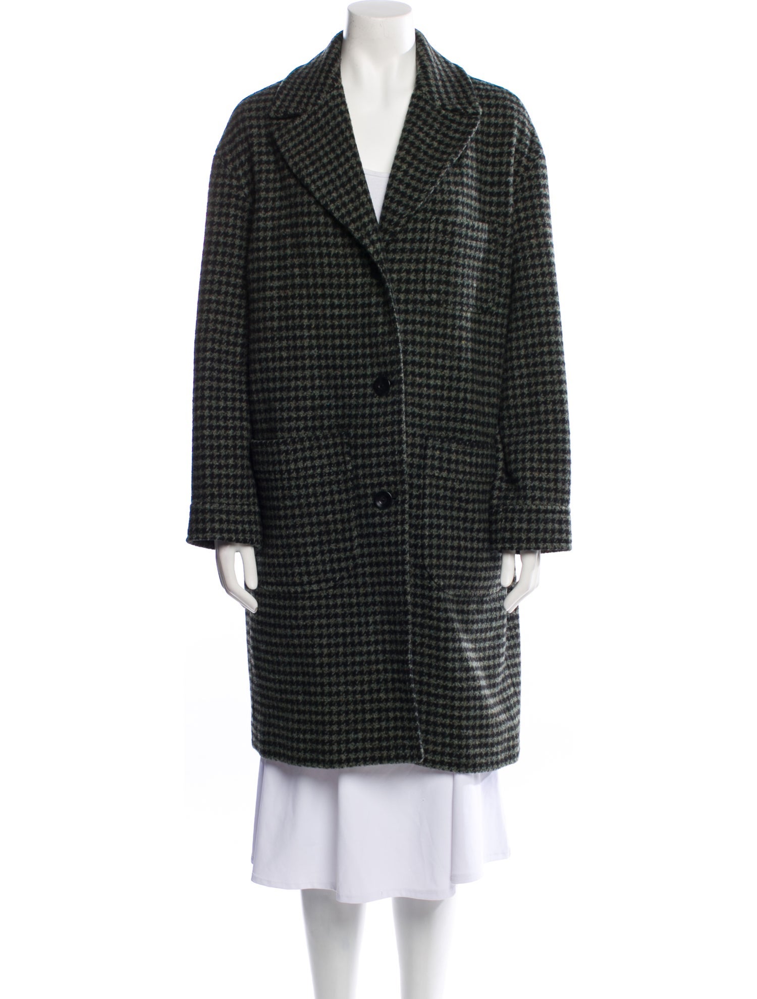 A.P.C. Wool Houndstooth Print Coat