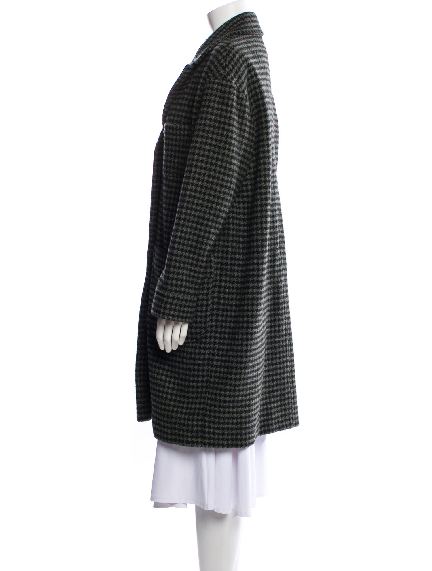 A.P.C. Wool Houndstooth Print Coat