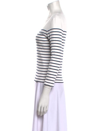 A.P.C. Striped Bateau Neckline Sweatshirt