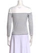 A.P.C. Striped Bateau Neckline Sweatshirt
