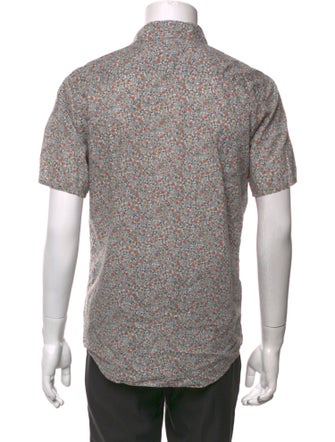 A.P.C. Floral Print Short Sleeve Shirt