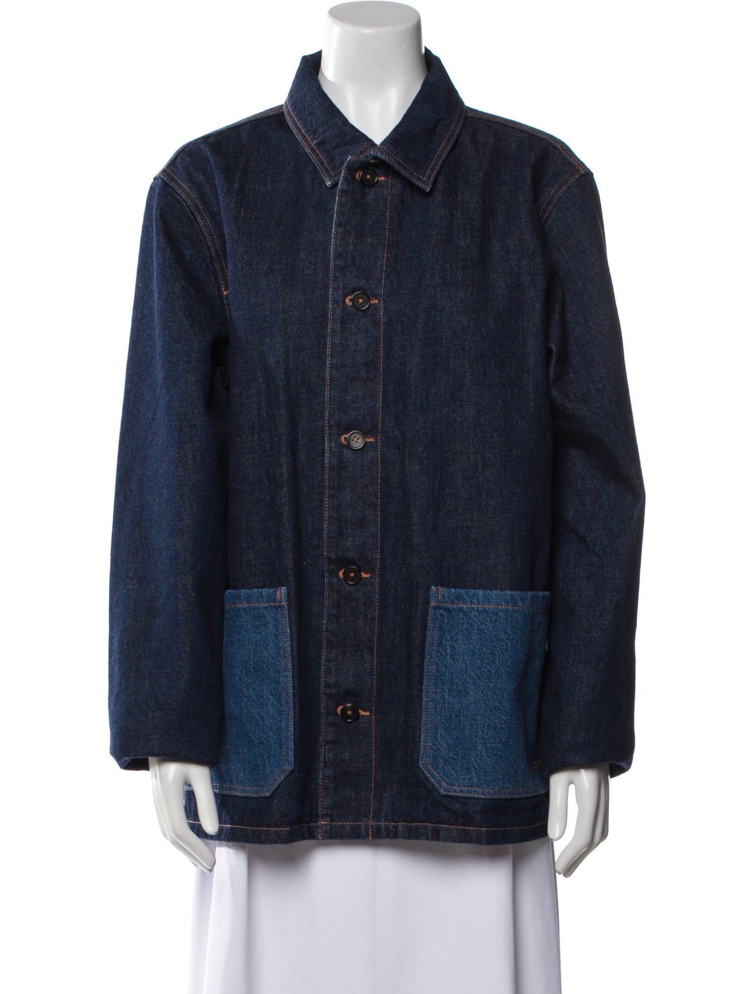 A.P.C. Plaid Print Denim Jacket