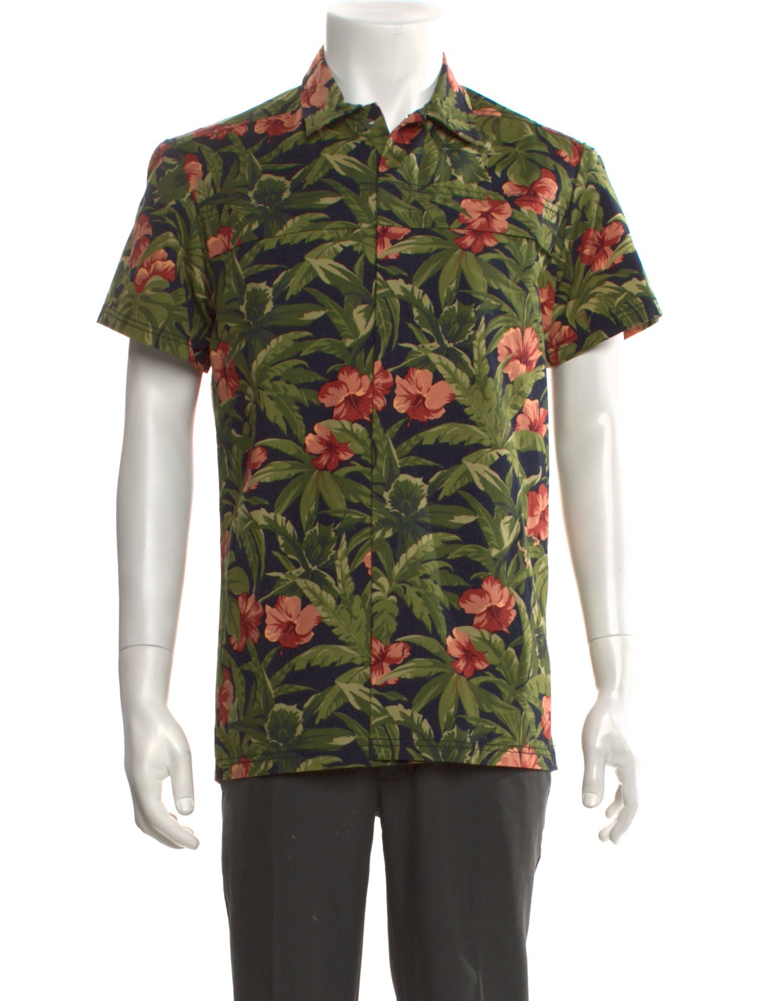 A.P.C. Floral Print Short Sleeve Shirt