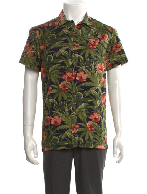A.P.C. Floral Print Short Sleeve Shirt