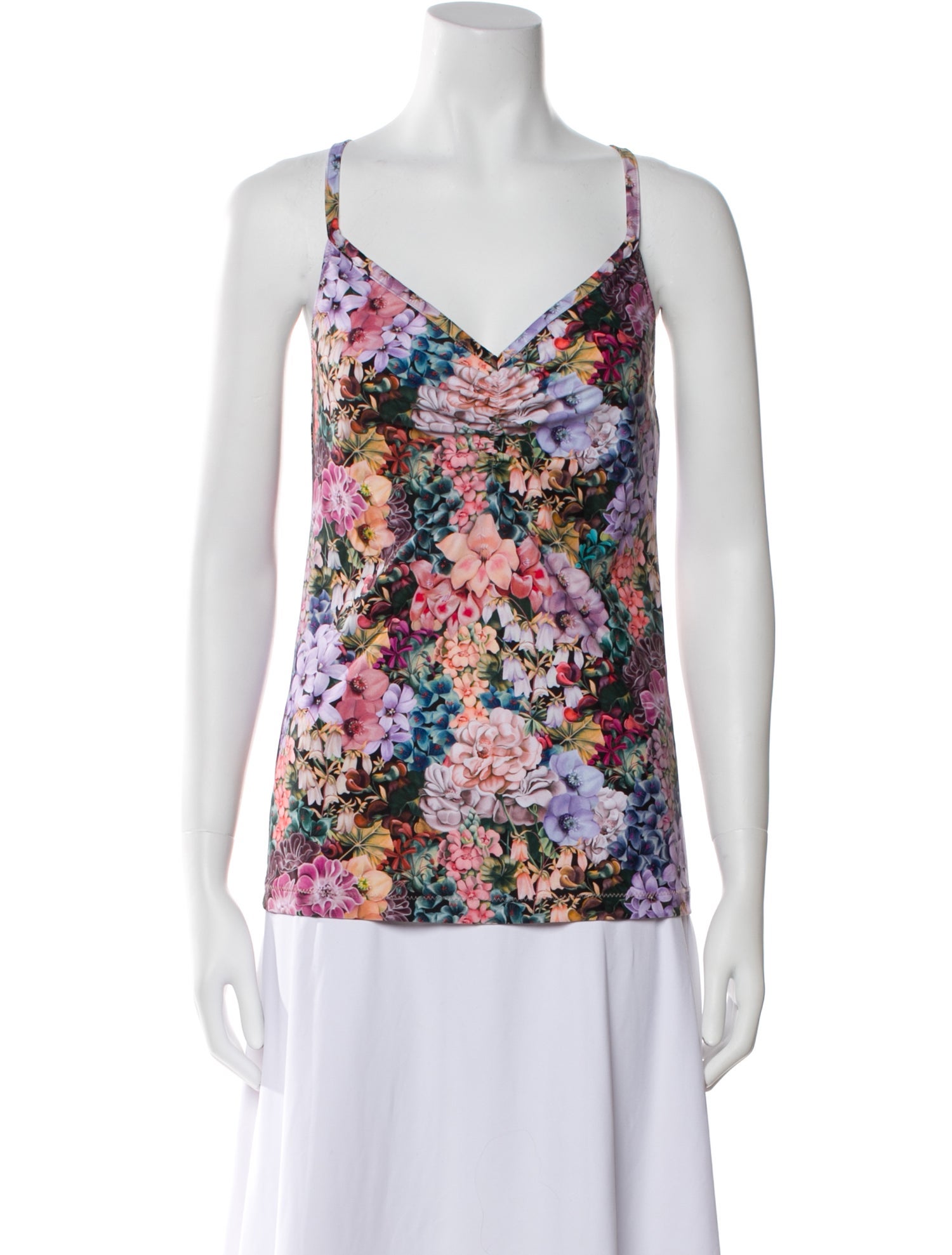 A.P.C. Floral Print V-Neck Top w/ Tags