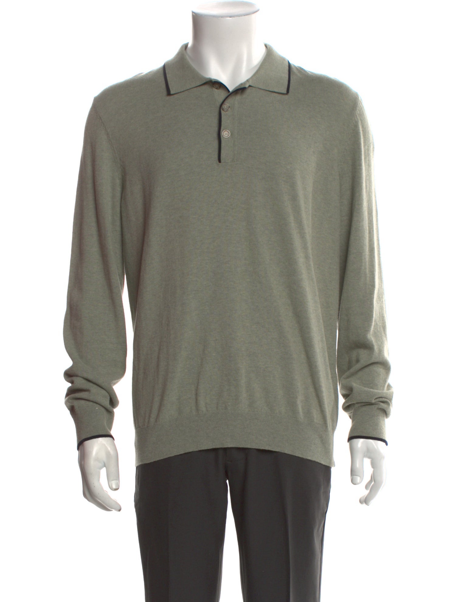 A.P.C. Collar Long Sleeve Polo Sweater