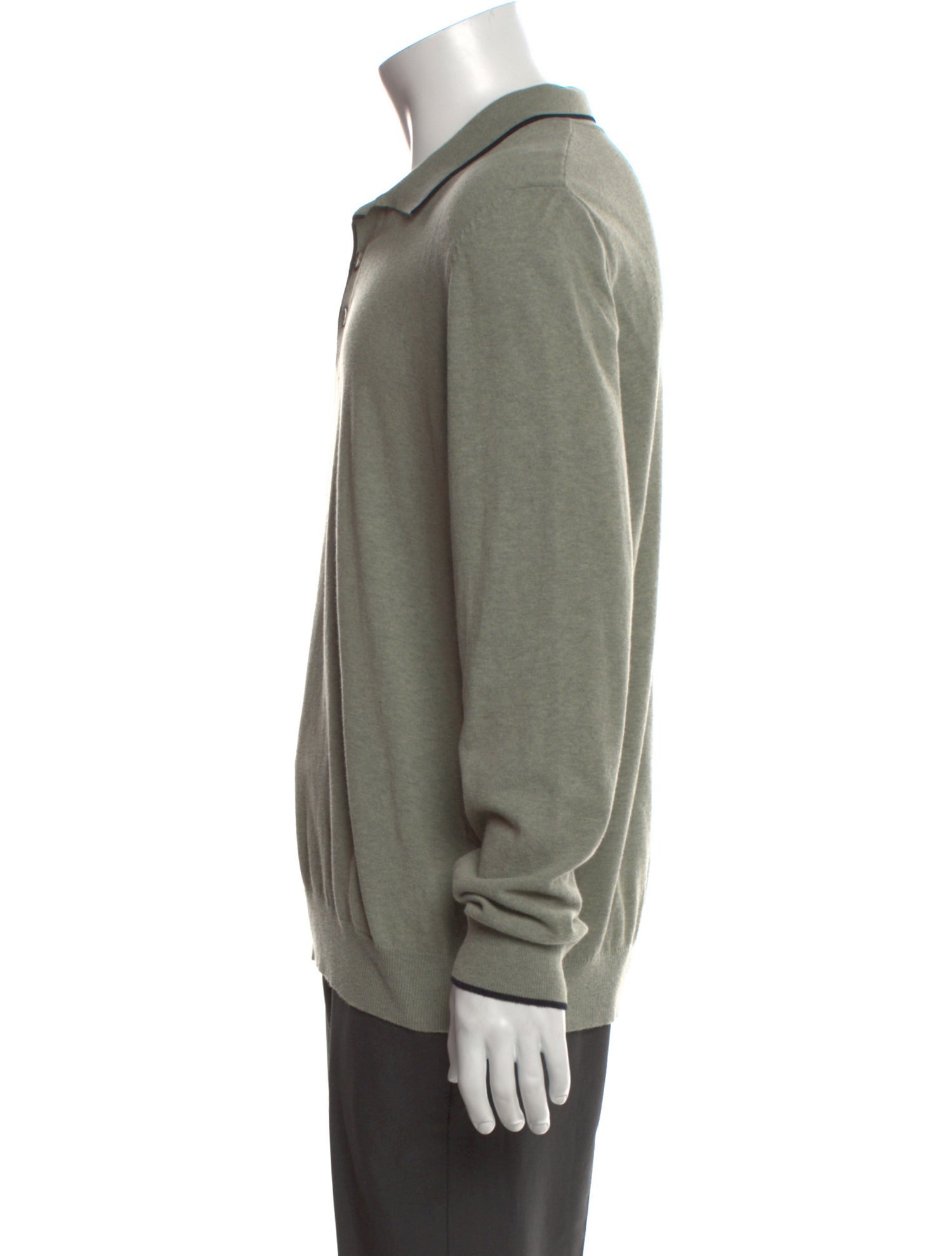 A.P.C. Collar Long Sleeve Polo Sweater