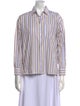 A.P.C. Striped Long Sleeve Button-Up Top