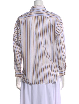 A.P.C. Striped Long Sleeve Button-Up Top