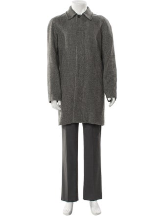 A.P.C. Virgin Wool Tweed Pattern Overcoat