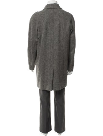 A.P.C. Virgin Wool Tweed Pattern Overcoat