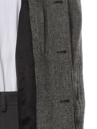 A.P.C. Virgin Wool Tweed Pattern Overcoat