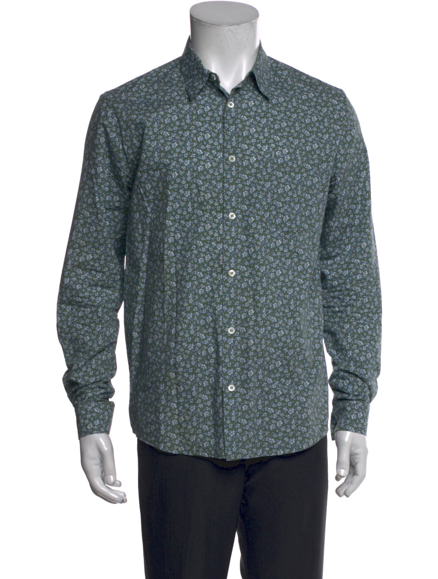 A.P.C. Floral Print Long Sleeve Shirt