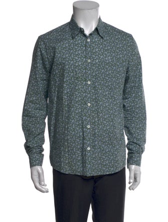 A.P.C. Floral Print Long Sleeve Shirt