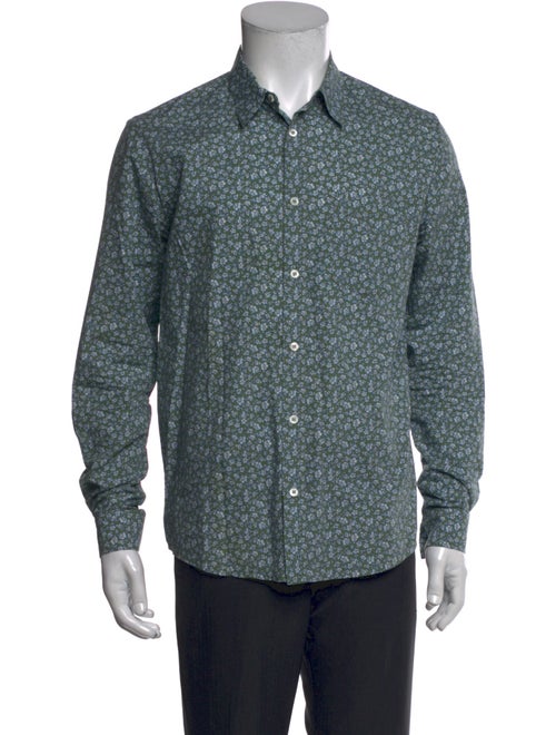 A.P.C. Floral Print Long Sleeve Shirt