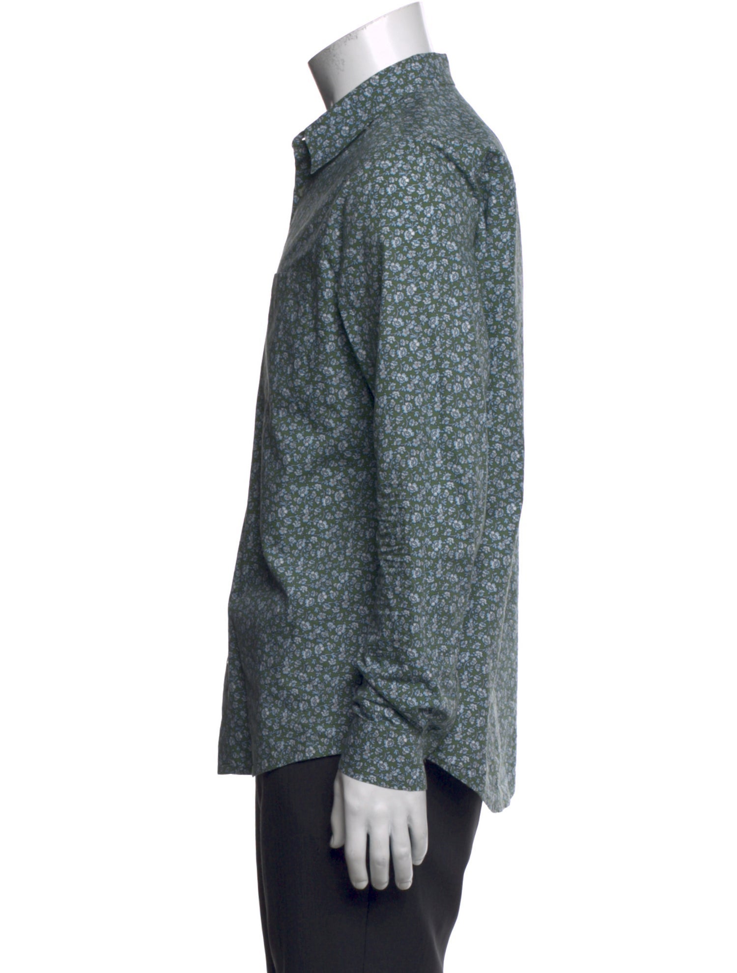 A.P.C. Floral Print Long Sleeve Shirt