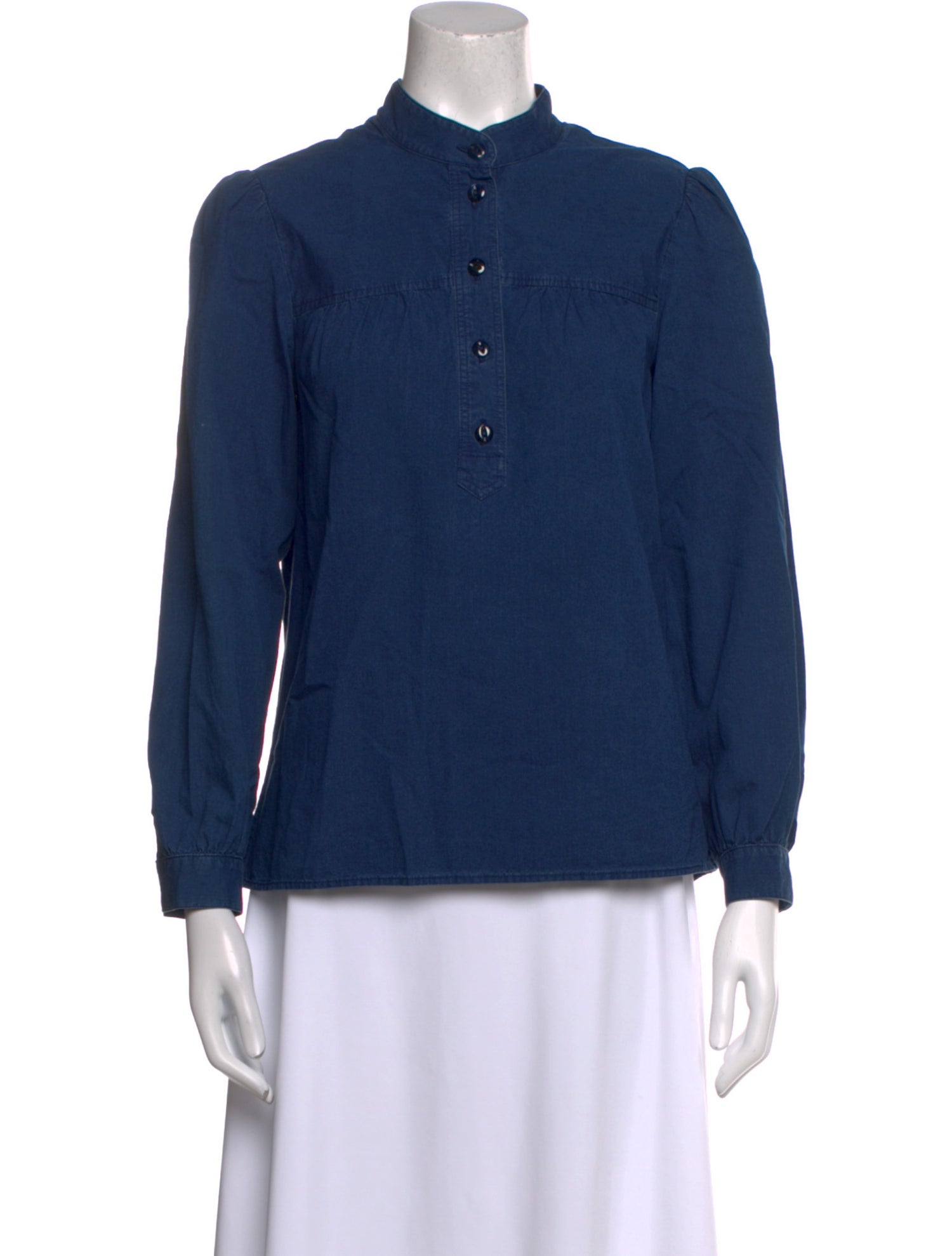 A.P.C. Mock Neck Long Sleeve Blouse