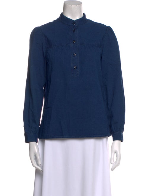 A.P.C. Mock Neck Long Sleeve Blouse