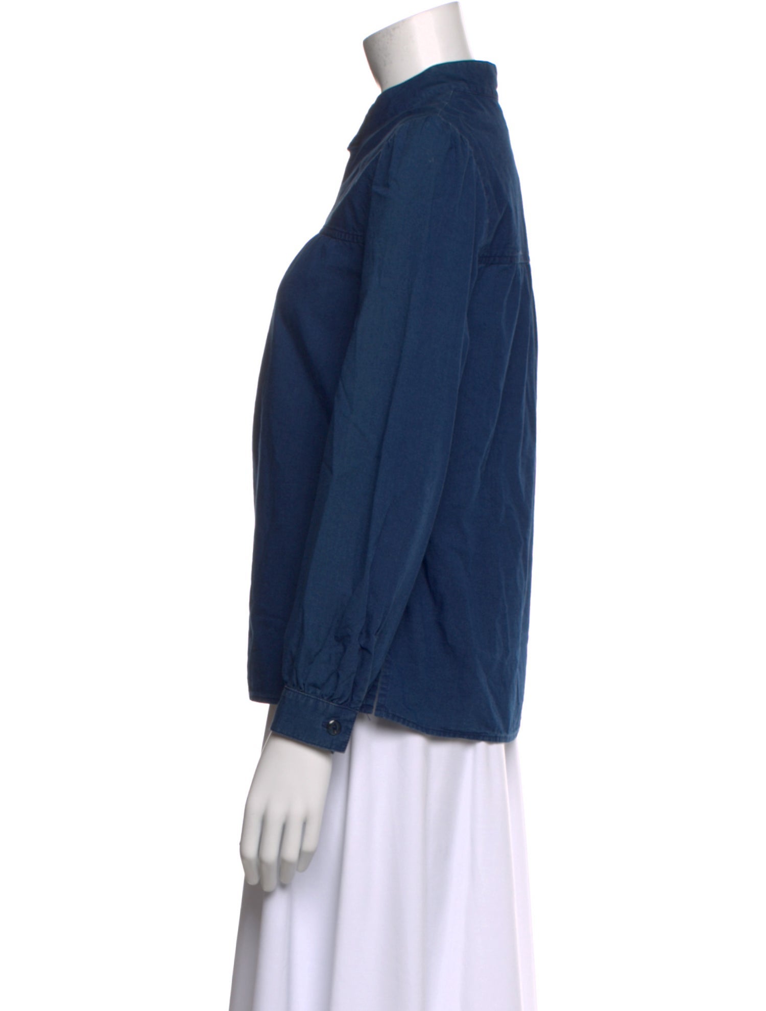 A.P.C. Mock Neck Long Sleeve Blouse