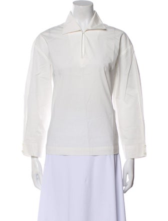 A.P.C. Long Sleeve Button-Up Top