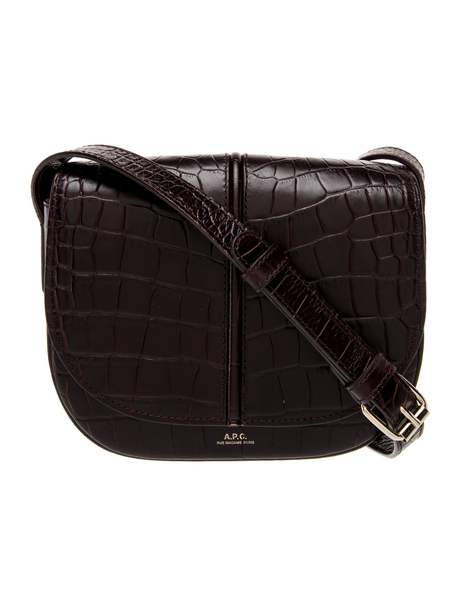A.P.C. Embossed Leather Crossbody Bag