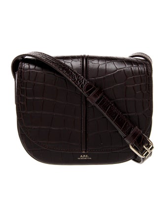 A.P.C. Embossed Leather Crossbody Bag